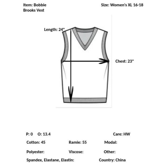 Bobbie Brooks Cardigan Sweater Vest Womens XL 16 18 Ornament Christmas Holiday - Picture 9 of 9